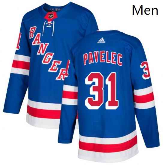 Mens Adidas New York Rangers 31 Ondrej Pavelec Premier Royal Blue Home NHL Jersey